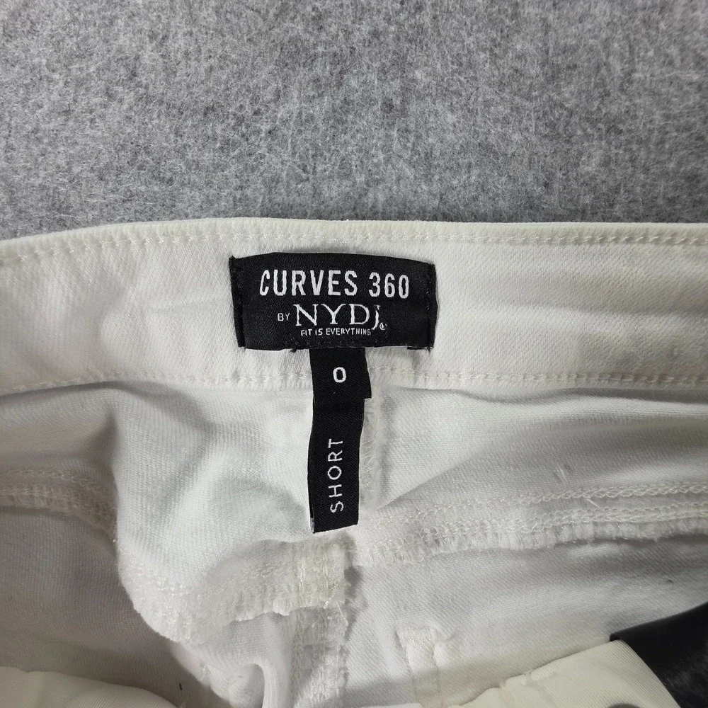 NYDJ Curves 360 Women's White Slim Straight Ankle Leg Jeans Size 0 Short NWT